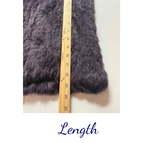 Bagatelle Purple Rabbit Fur Vest Women’s with Hook Closure - Picture 8 of 8